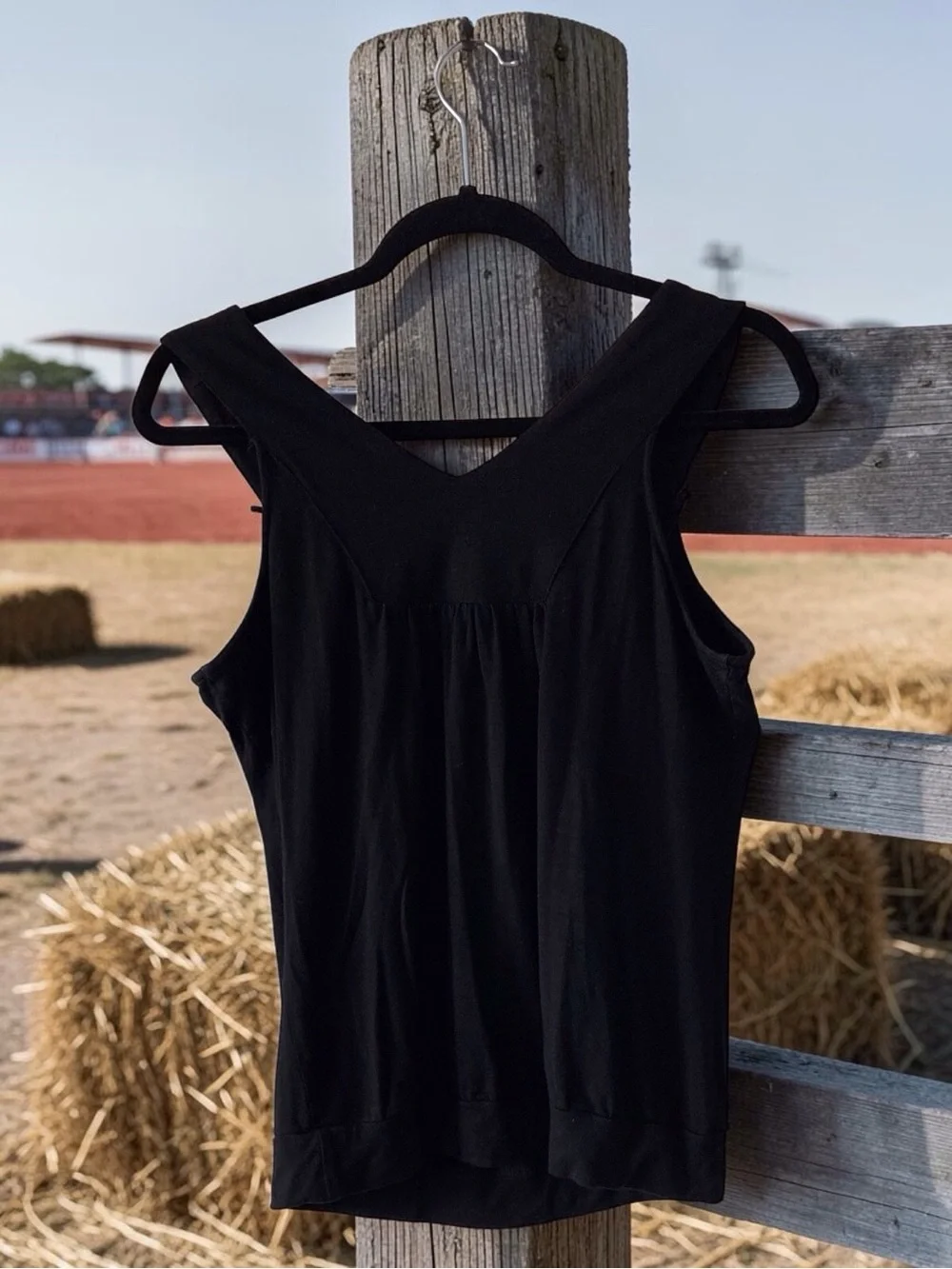 Embroidered Tank Top Womens S/M Black Western Cowgirl Boho Floral Sleeveless - Picture 6 of 8